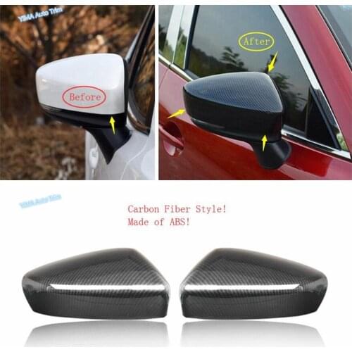 Lapetus For Mazda 3 AXELA Hatchback Sedan 2014 - 2018 ABS Car Styling Side Door Rearview Mirror Frame Cover Trim 2 Pcs / Set