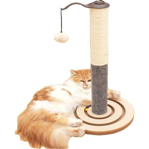 Multifunctional Cat Toy Self-Healing and Anti-Boring Cat Scratching Board Cat Climbing Frame Orbital Turntable Rotating Compass