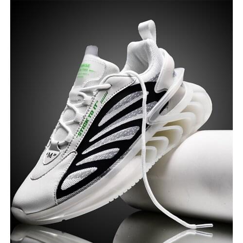 New Blade Chunky Sneakers Reflective Running Shoes For Men Popcorn Bottom Stable Outdoor Jogging Zapatillas High Quality Zapatos