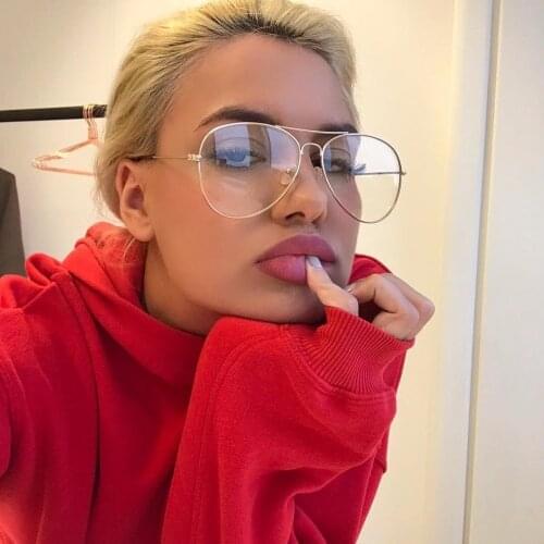 Clear pilot Women Vintage Retro Optical Frame Eye Glasses Men Myopia Glasses With Transparent Glasses Oculos De Grau