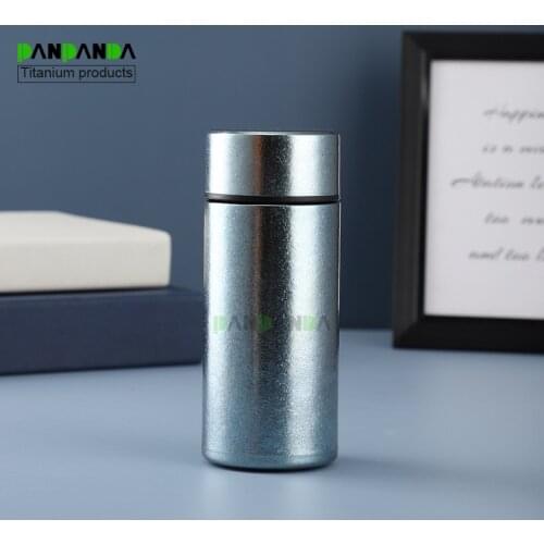 PANPANDA double pure titanium vacuum insulation thermos 200ml small capacity health lightweight titanium thermoses