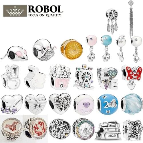 PBD ZZ 19 Original 925 Sterling Silver Charm Hot Air Balloon Skyscraper Dreamcatcher Charm FIT PAN Bracelet Free Shipping