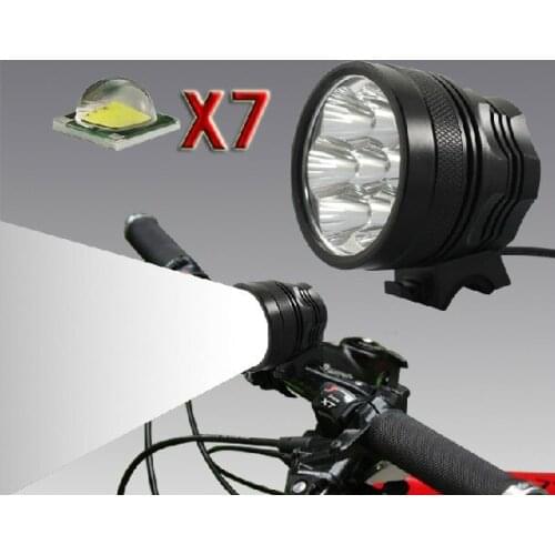 [Shipped By DHL/UPS/EMS/Fedex]7T6 Car Light / 7*C-XM-L T6 9000 Lumen Front Bus Light With 6*18650 Battery