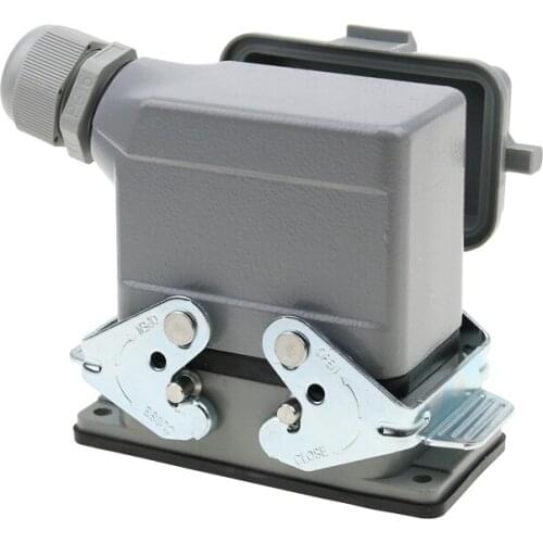 Rectangular heavy-duty connector he-10-5-10 10 core side ejection base cover high base cover aviation plug 16A