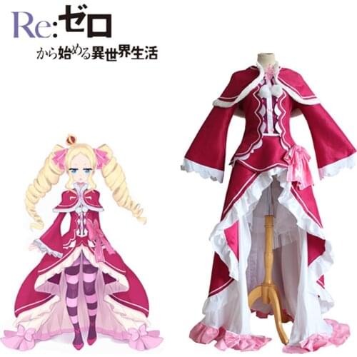 Re: Zero Beatrice Betty Cosplay Kara Hajimeru Isekai Seikatsu Japanese Anime Cosplay Pink Lolita Dress Costume