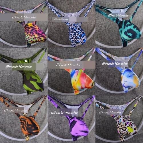 Hot Mens Sexy Underwear String Thong T-back Contoured Pouch Bulge Bud G-string ~ Many Prints