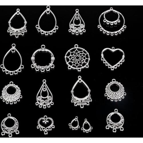 20pcs/10pairs Earrings Jewelry Making DIY Christmas Gift Handmade Accessories Pendant Vintage Necklace Pendant Charms KeyColor