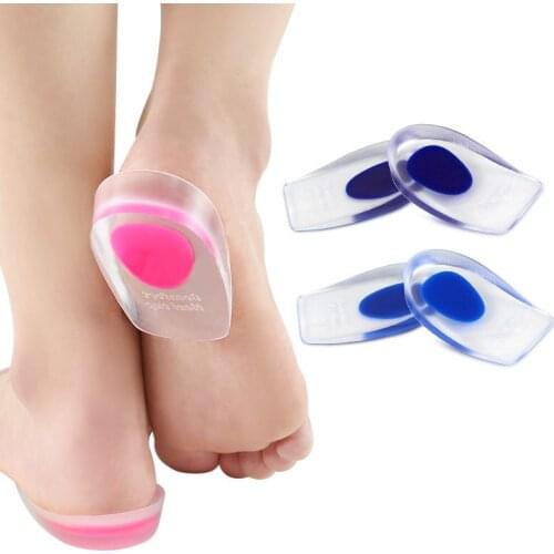 Silicone Gel Comfort Heel Cups Pads/Insoles/Inserts Protect Feet for Men/Women Height Increasing Insoles Shoes Insoles for Women
