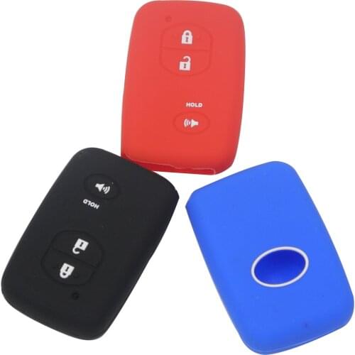 Bilchave 3 Buttons Remote Car Key Case Silicone Cover Fob For Toyota Land Cruiser Camry Highlander Crown Prado Prius Car-Styling