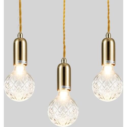Modern Glass G9 LED Pendant Lights Fixture Hanglamp Designer Loft Style Retro Kitchen Lamp Metal Industrial Lighting Bedroom Bar