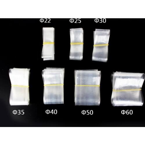 1meter/lot 22MM 25MM 30MM 35MM 40MM 50MM 60MM Transparent Clear Heat Shrink Tube Shrinkable Tubing Cable Sleeve Wrap Wire kit