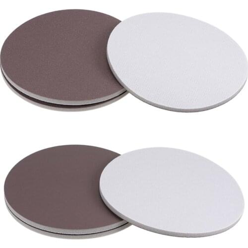 Uxcell 3Pcs 6-Inch Sanding Sponge Hook and Loop Sanding Disc Wet Dry for Car Wood Drywall Metal Brown Corundum Furniture