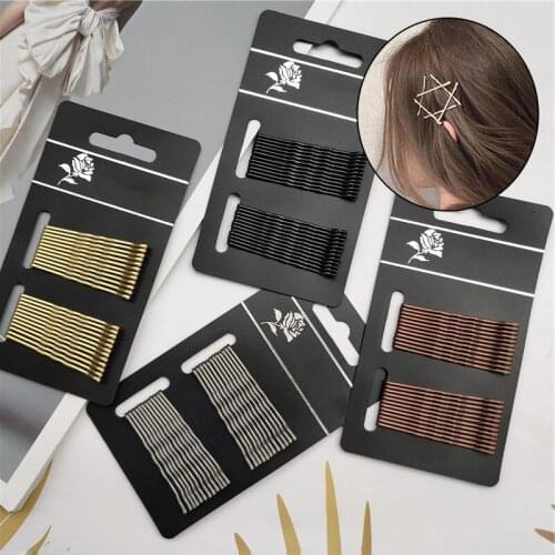 24pcs Hair Clip Ladies Hairpins Girls Hairpin Curly Wavy Grips Hairstyle Hairpins Women Bobby Pins Styling Hair Accessories