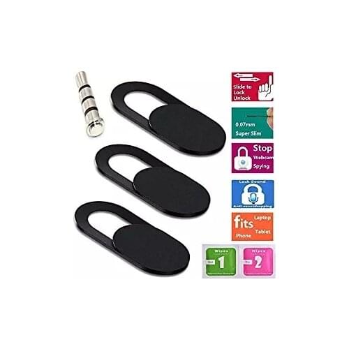 4 Pcs/Set Laptop Camera Cover Protection Webcam Cover Slide+Mic Lock Sound Blocker Anti-Eavesdropping for Latop Macboook