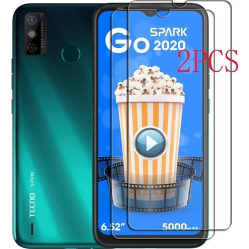 2PCS On For Tecno Spark 6 Go 5 Air Pro 3 4 Lite Spark6 Spark5 Spark4 5AIR 4LITE Tempered Glass Protective Screen Protector Film