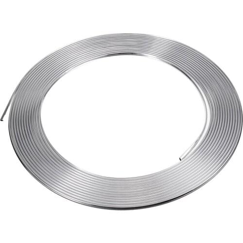 7mm 13M Profile Chrome Bumpers Adhesive Strip For Auto Exterior Silver