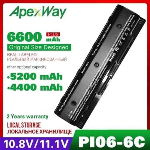 4400mAh 11.1v Battery for Hp PI06 P106 PI06XL PI09 HSTNN-LB4N HSTNN-LB4O HSTNN-YB4N HSTNN-YB4O for Envy TouchSmart 14 15 17