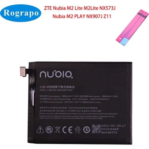 Original 3000mAh Replacement Battery For ZTE Nubia M2 Lite M2Lite NX573J / M2 PLAY NX907J Z11 Li3829T44P6h806435 Mobile Phone