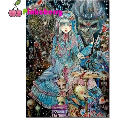 5D DIY Rhinestones Diamond Paintings Full Round Drills Cartoon Little Girl Paint By Numbers Cross-stitch Embroidery Mosaic k427