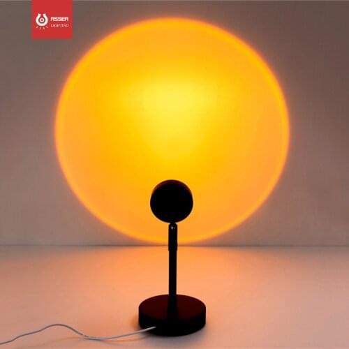 Home Decor LED Table Lamp Cyber Celebrity Modern Rainbow Sunsets Background Standing Light