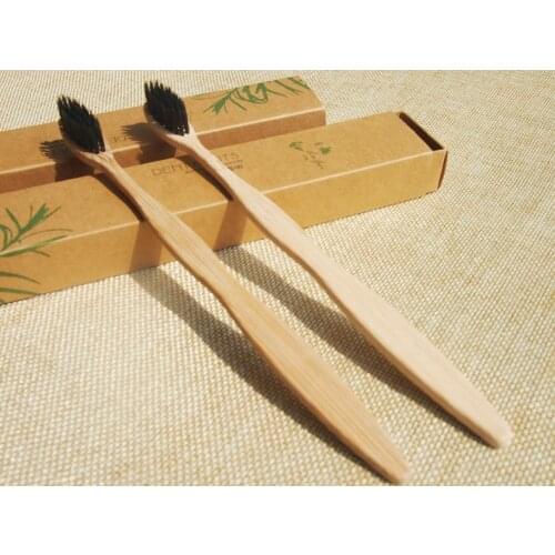 DR.PERFECT Hot healthy 2PCS Double Ultra environmental Bamboo Charcoal Brush Teeth Cleaning BPA Free Nylon Bristle Toothbrush