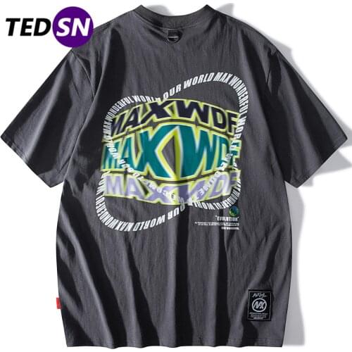 2021 Summer Casual Tshirt Retro Cotton Harajuku T-Shirt Phantom Letter Print Tshirt Short Sleeve Shirt Hip Hop Loose Streetwear