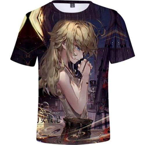 Saga of Tanya the EviI 3D Print Spring Summer Preppy Men/Women Street Clothes T-shirt Streetwear Kawaii Streetwear style Tshirt
