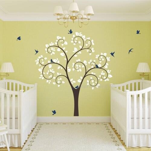 Curved Branches Tree Wall Stickers Living Room Tree Wall Decal Baby Room Nursery Fine Wallpaper Wall Art Decoration Mural LL2215