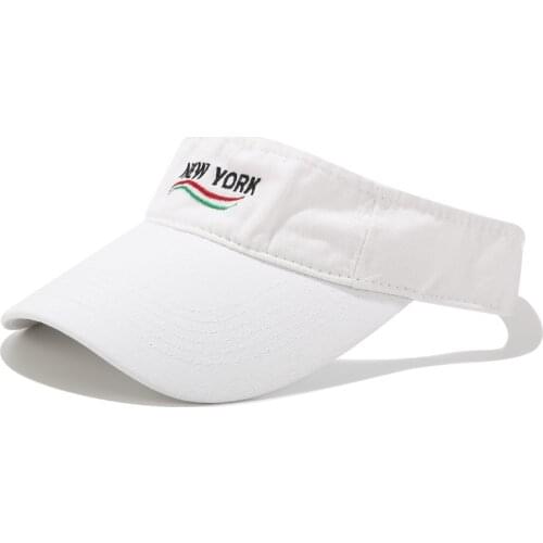 Men women summer protection washed dye cotton sun visor cap texts cap black white navy red trip daily casual visors