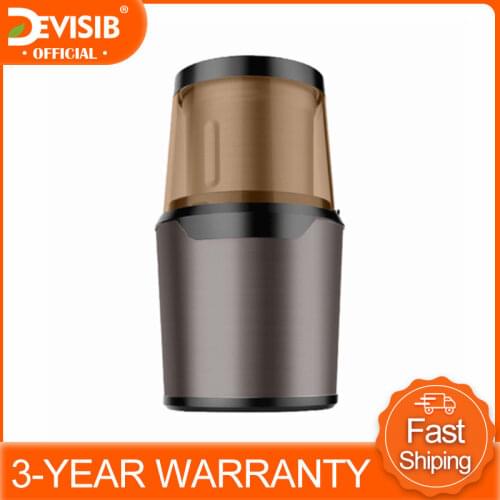 DEVISIB Coffee Grinder Electric Nut & Spice Grinder 250W with Large Capacity Detachable Stainless Steel Bowl