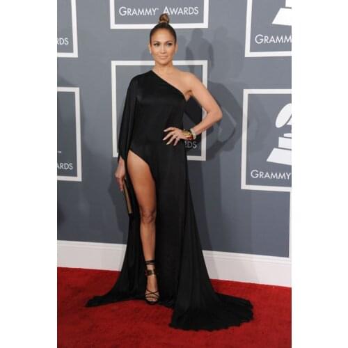 Red Carpet 55th Grammy Awards Sexy One Shoulder Long Sleeve Beyonce Celebrity Vestido Madrinhas Bridesmaid Dresses