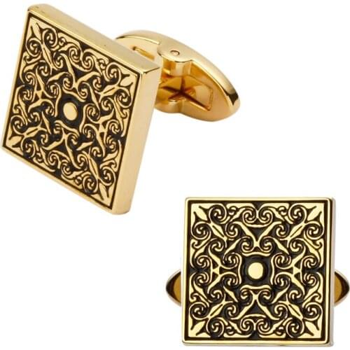 The latest mens wedding jewelry French shirt cuff Cufflinks Golden Rose Cufflinks high-quality gifts for Valentines Day