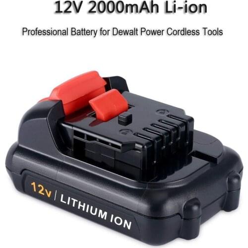 New 12V 2.0Ah Li-Ion Replacement Power Tool Battery For DEWALT DCB120 DCB100 DCT410S1 DCT414S1 DCF815 DCF813S2 DCL510 DCF610S2