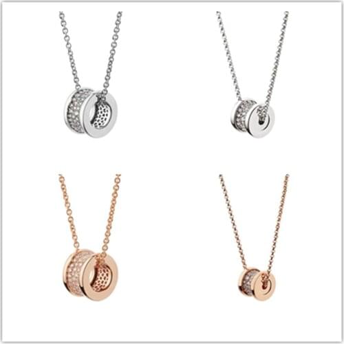 Never fading alloy charm original necklace, dazzling zircon jewelry for girlfriends holiday gift