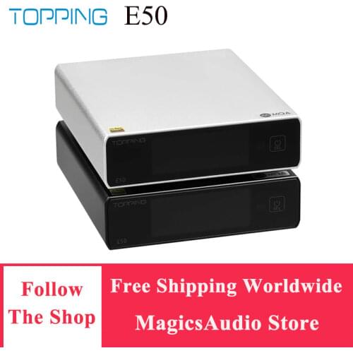 TOPPING E50 MQA Support DAC DSD256 ES9068AS XMOS XU216 Support USB/Optical/Coaxial input balanced/single-ended output with L50