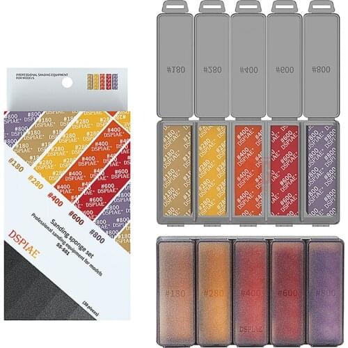 Practical Model Sanding Sponge Combo #180-#800 #1000-#2500 Polishing Sandpaper for Gundam GK Military Model Making Tool