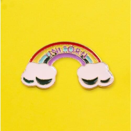 Rainbow Badge Brooch Cartoon Badges for Backpack Enamel Pins Clothes Lapel Pin Badges for Clothes Jewelry Gift Accessories Decor