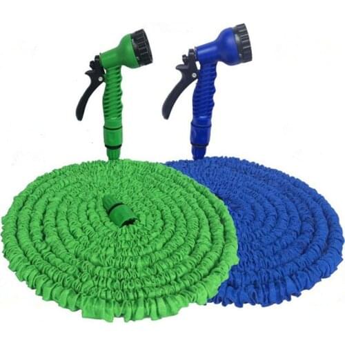 25-200FT Expandable Garden Magic Hose Telescopic Water Pipe Irrigation Watering Spray Car Wash Plastic Pressure Gun Clean Tools