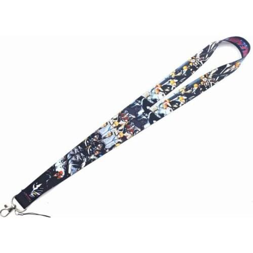 1 Pcs New Anime Bleach Kurosaki Ichigo Lanyards Keychains Ribbon Nekband Cell Phone Neck Straps Card Badge Holder Figure Toys