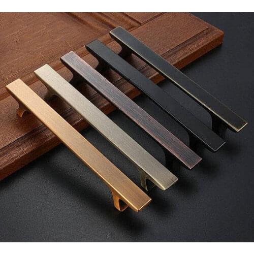 3.78" 5" Zinc Alloy Cabinet Handles Pulls Black Drawer Knobs Wardrobe Closet Knob Pull Kitchen Fittings Vintage Furniture Handle