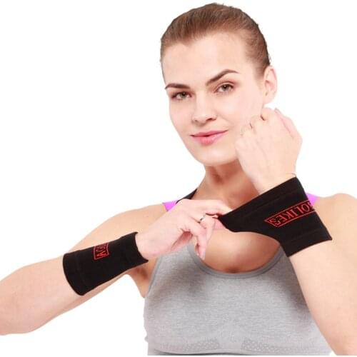 Aolikes 1Pair Sports Wrist Band Wrist Support Brace Sweatband Guard Sport Tennis Squash Badminton GYM Hand Wristband Protector