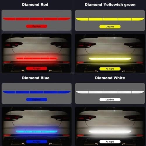 Car Trunk Reflective Warning Sticker Strip For Ford Focus 2 3 Fiesta Mondeo Kuga Citroen C4 C5 Skoda Octavia Rapid Superb