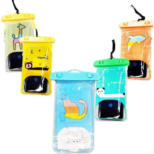 Universal Cover Waterproof Smartphone cartoon Pattern Case Pouch Swimming Bag Anti-Water Bag Cover Phone Water Sports Beach Pool