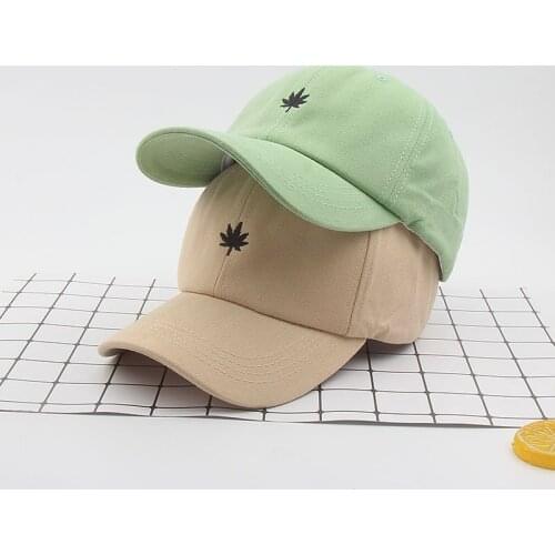 Maple Leaf Embroidery Baseball Hat for Men Women Cotton Soft Top Caps 6 Panels Dad Hat Bone Snapback Kpop Hats Hip Hop Cap