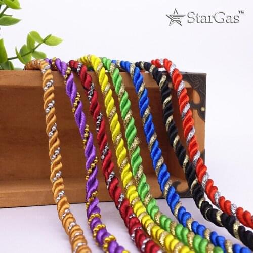 1 meter/lot) Sofa curtain rope Inlaid with gold ribbon DIY handmade Clothing decoration materials backpack accessories 8colors