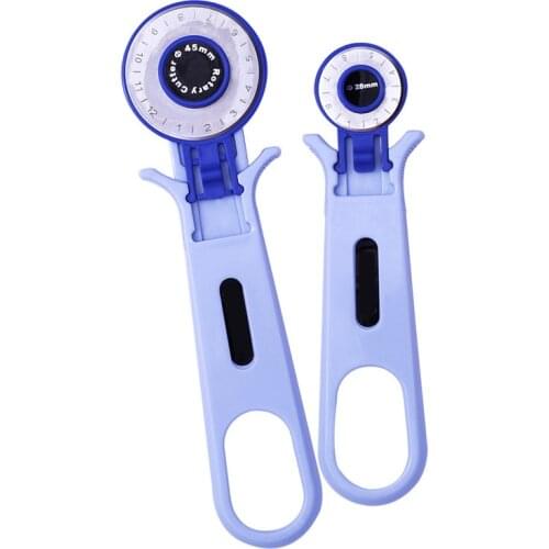 2PCS Rotary Cutter 45mm/28mm Blades Fabric Circular Cutter Fabric Circular Quilting Leathercraft Tools Cutting Knife Patchwork