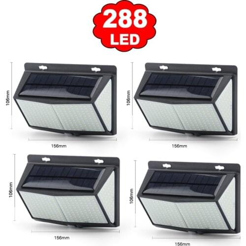 288 LED Solar Wall Lamp Street Lights Garden Waterproof Outdoor Lighting PIR Motion Sensor Detection Sunlight Spotlight