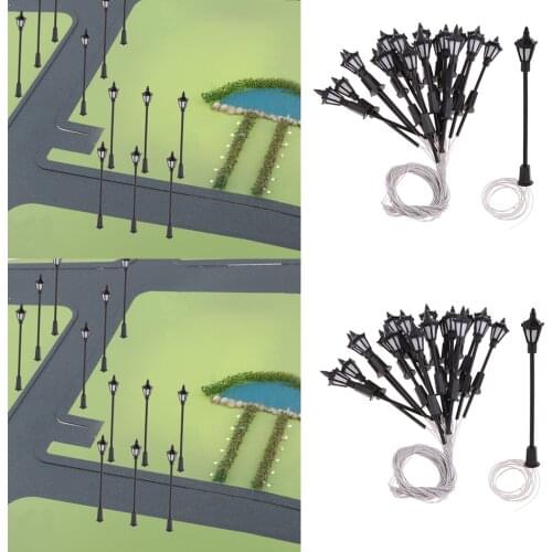 40 Pieces LED Street Lamps Street Lighting for Railway Model Making