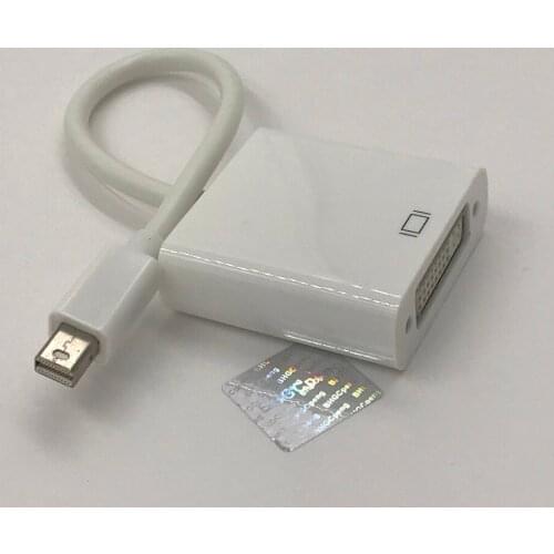 Mini DisplayPort to DVI Adapter 1080P 4K Mini DP to DVI 24+5 Converter Male to Female High Quality For PC Monitor White 1Pcs