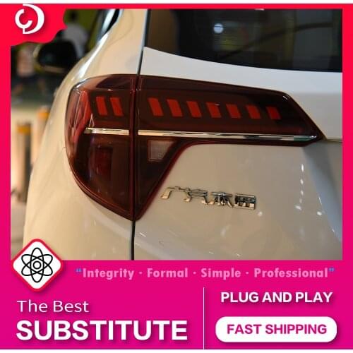 AKD Car Styling Taillights for Honda HRV HR-V Vezel LED Tail Light DRL Tail Lamp Turn Signal Rear Reverse Brake